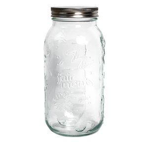 Original Fairment Fermentationsglas (Jar im Mikrobendesign) 64 oz (1900ml) - mit rostfreiem Edelstahldeckel