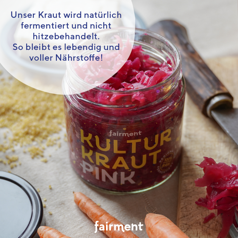 Rohkost, fairment, fermentiertes Kraut, Sauerkraut, Rotkohl, fermentierte Lebensmittel, fermentation, probiotisch, Kraut, Kultur Kraut