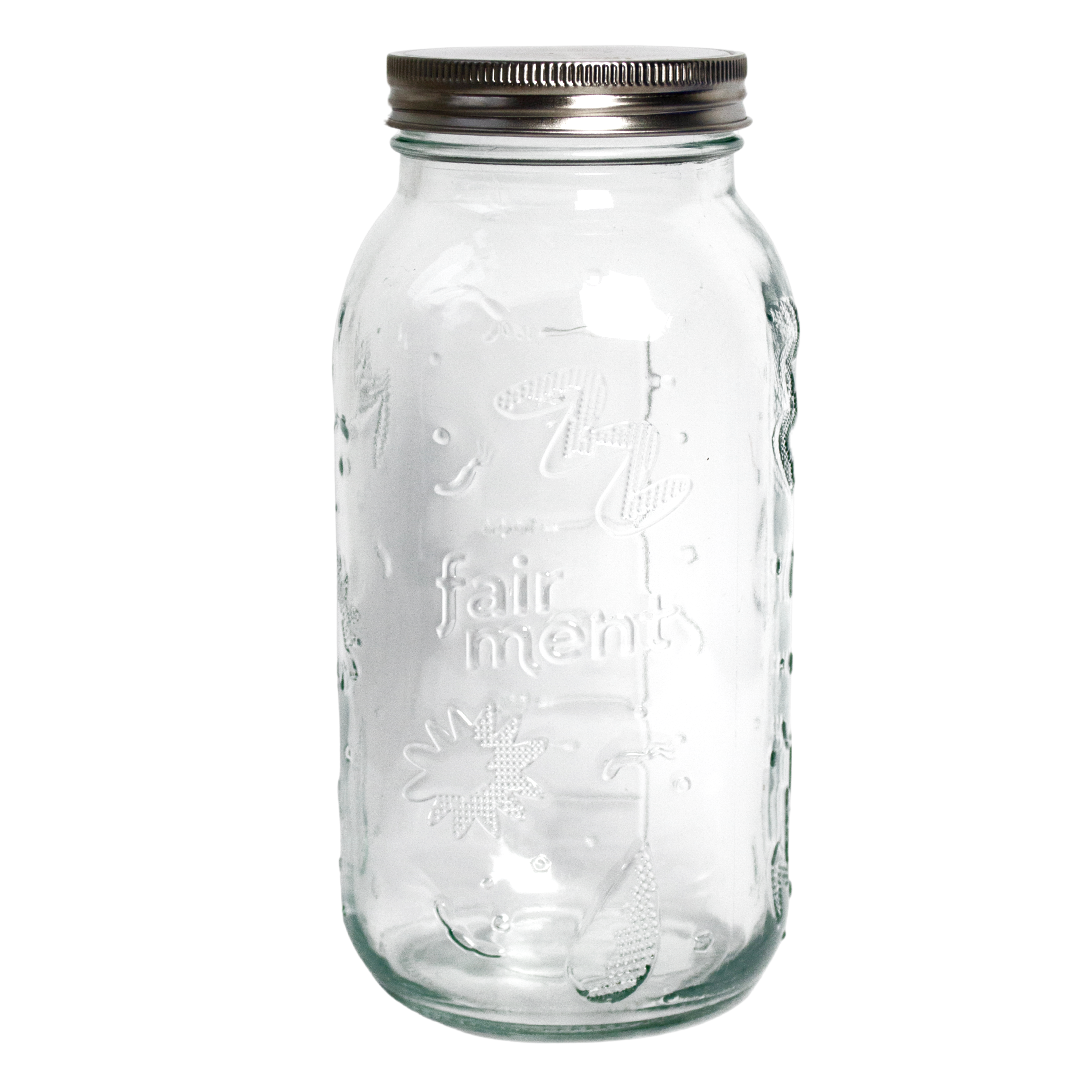 Original Fairment Fermentationsglas (Jar im Mikrobendesign) 64 oz (1900ml) - mit rostfreiem Edelstahldeckel