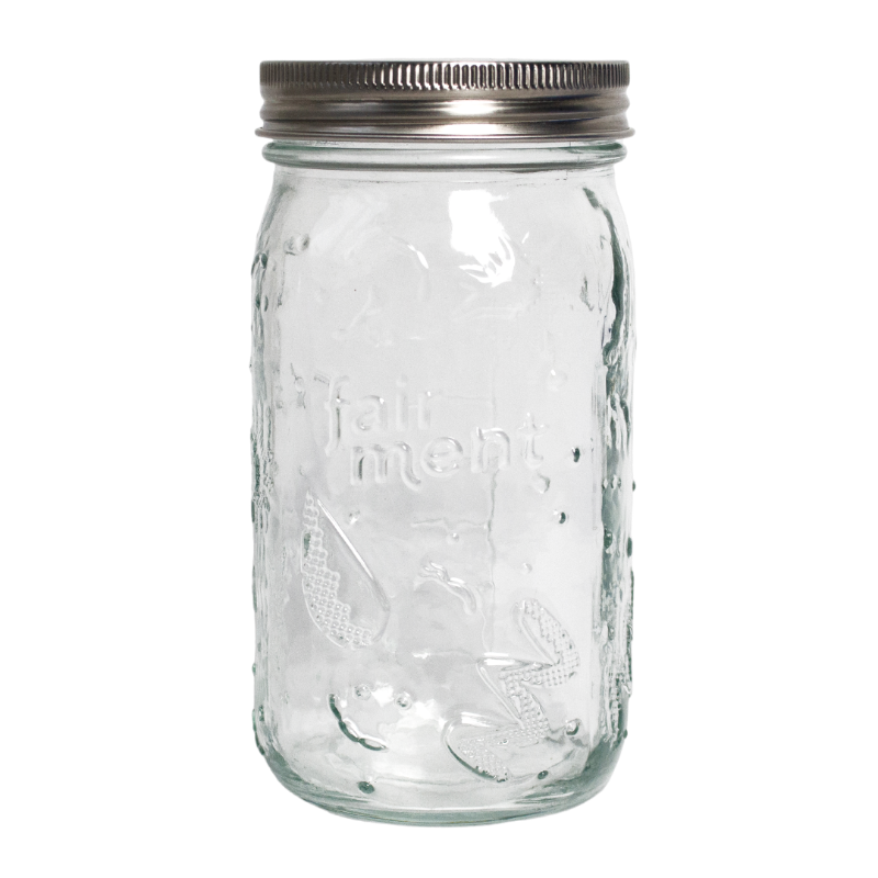 Original fairment Jar 4x 32oz (946ml) inkl. rostfreiem Edelstahldeckel