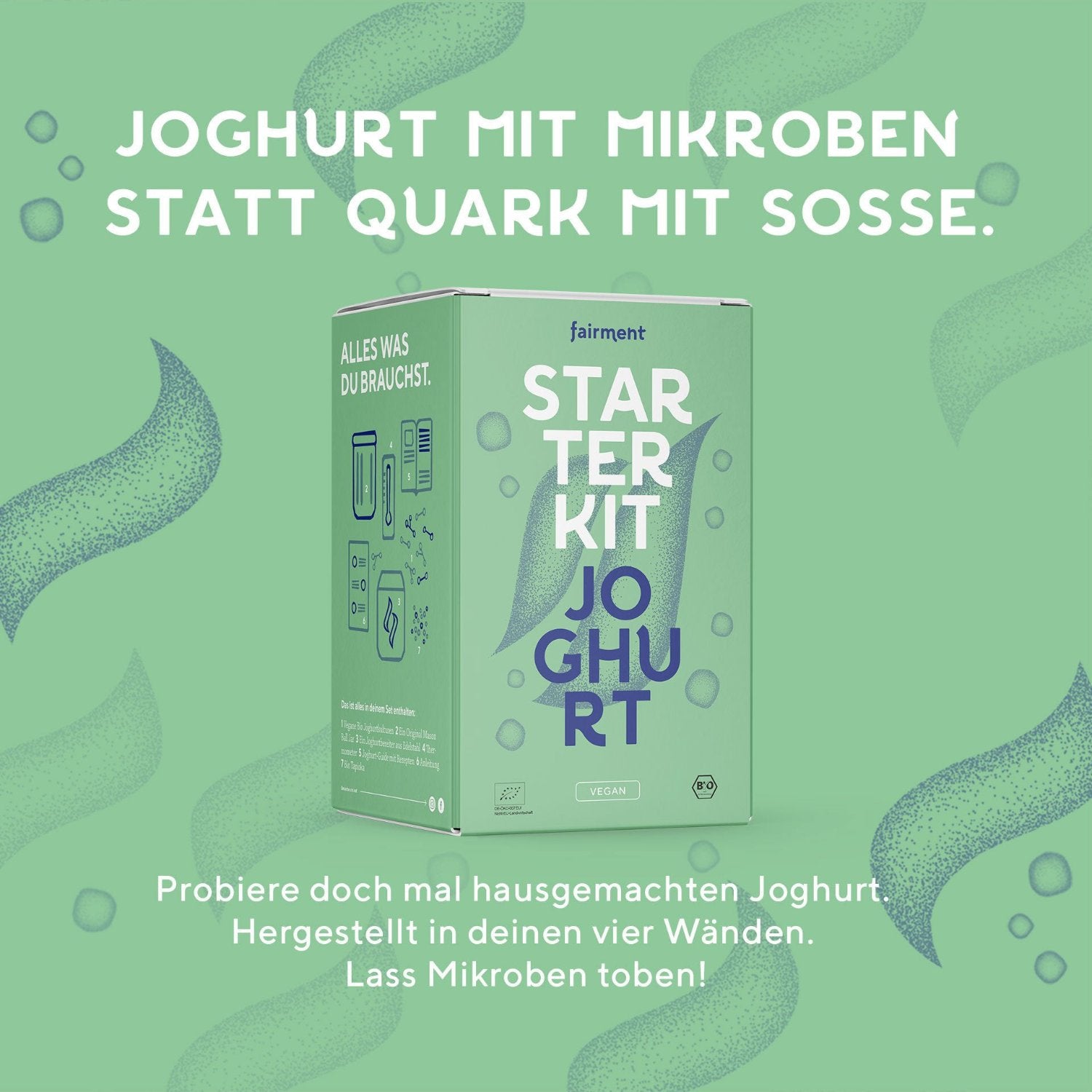 Joghurt Starter Kit mit Joghurtbereiter - veganen Joghurt selber machen